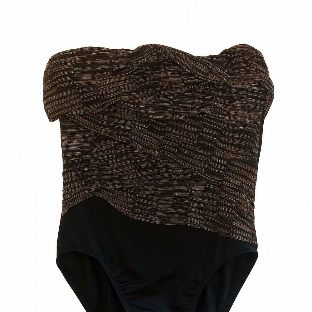 MiracleSuit Gold Black and Brown One Should One Piece